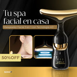 Masajeador Facial 3 en 1 con Tecnología 4D (Rostro - Ojos - Cuello)