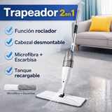BrillaMax™ - Trapeador 2 en 1 de Microfibra Intelinge