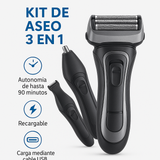 Rasuradora 3 en 1™ – Afeita, recorta y perfila con precisión