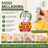 PACK DE 2 - MINI SELLADORA DE BOLSA ELÉCTRICA ORIGINAL