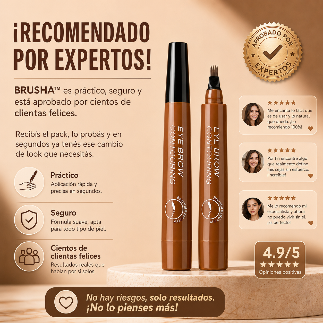 3X1 LÁPIZ DE CEJAS EFECTO MICROBLADING | BRUSHA™