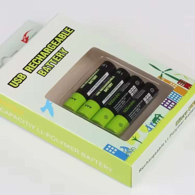 Pïlas Recargables USB Pack de 4