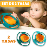 Set de 2 Tasas Gyro Bowl 360°™️ Tasa Anti Caida para Niños - ENVÍO A TODA RD 🇩🇴 / PAGUE AL RECIBIR